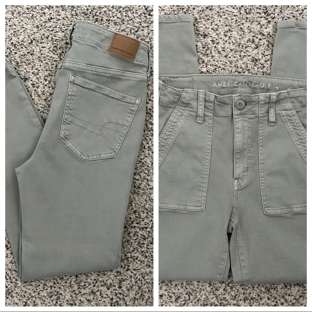 New American Eagle High Rise Jegging Crop Size 6